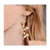 Dangle & Chandelier Punk Women Frosted Twist Earring Lady Girl Earrings Charm Jewelry Valentines Day Gift Sier Gold Black 3 Colors Dr Dhn5U