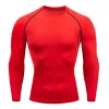 Magliette uomini sport maglietta fitness camicia da corsa veloce a secco a secco a compressione a maniche lunghe