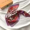 Fashion Women Designer Silk Scarf Luxury Shawl Small Squares High Quality Turbans Head scarfs square Bandeaus Headband Unlocked Square 90cm M78835 red