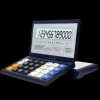 Kalkylatorer Portable Folding Flip Calculator Key Solar Computer For Financial Accounting Stor LCD -skärm Solar Office Calculator