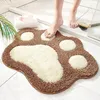 Bath Mats Cute Non-slip Super Absorbent Foot Print Bathroom Carpet Rug Pad Carpets Microfiber Mini