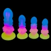 New Dream Jelly Colourful Luminous Dildos Anal Toys Monster Penis Glowing Butt Plug Soft With Suction Cup For Women Men