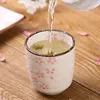 Tasses Saucers tasse japonaise tasse de fleur en céramique vintage tasse tasse de tasse principale contenant drinkware