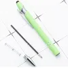 Stylos 20pcs Logo personnalisé Multcolor Metal Ballpoint PEN PRAUTALISE Nom de sculpture Business Advertising Gifts Office Stationery Wholesale