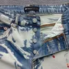 Женские штаны Purple Brand Jeans 2024 Тенденция Wash High Street Американские мужчины лейбет тонированные черные ремонт низкий подъемный джинсовая ткань