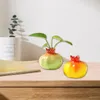Vases 1PC Nordic Fashion Pomegranate Ceramic Vase Creative Simulation Fruit Glass Cachepot For Flowers Home Decor Desktop Ornaments