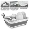 Rack à vaisselle pliable porte-rangement de rangement de rangement de rabaisseur de bol de table