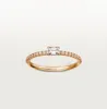 LOVE Diamond Ring Designer Jewlery Woman Women Engagement Bands de mariage Luxury Moisanite Ring Rose Gold Silver Titanium7023122