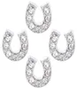 20PClot Crystal Horseshoe Charm Floating Locket Charms Fit för magnetiska minnesboende som smycken tillverkning9501473