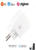 Tuya Zigbee Smart Plug Eu 15A 110250V Smart Smart Home Plug Wireless Plug VOCE Controllo funziona con Alexa Google Home Home28344482892795