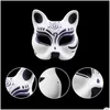 Party -Masken Stock Make -up Tanz Weißem Embryo Mod DIY Malmalerei handgefertigte Maske PP Animal Halloween Festival Papier Face Drop Lieferung Home DHCTG