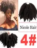 Nicole Synthetic 8 Inch Afro Kinky Marly Braids Crochet Hair Extensions 14 rootspc High Temperature Fiber Marley Braid 4384582