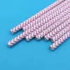 Disposable Cups Straws Straw Paper For Drink With Purple Wave Pattern Festival Decor Kitchen Accessories 25pcs