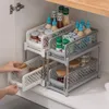 Kitchen Storage Under Sink Organizers And 2 Tier Rack Sliding Cabinet Basket Organizer Drawer Bathroom