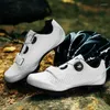 Cycling Shoes 2024 Style Men Men Professional autoblocking ultralight Bicycle Sneakers Mtb Flat Cleat Racing Road SPD Bike
