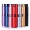 Butelki do przechowywania 5pcs 1PC 5 ml przenośne mini perfuma szklana butelka podróż aluminiowa rozpylacz pusty metalowy parfume rozpylacz atomizer