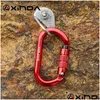 Climbing Ropes Xinda Otype Lock Buckle Matic Safety Master Carabiner Mticolor 5500Lbs Crossing Hook Rock Mountaineer Equipment Drop De Otecz