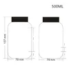 Disposable Cups Straws 10pcs High Quality 500ml Round Bottle Milkshake Boba Tea Cup Transparent Cute Beverage Packaging Plastic Bottles With