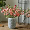 装飾的な花6PC/セットリードCamellia Silk Home Table Table Decoration Flower Arranchementsの束を置く