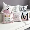 Nordic Style Lovely Girl Heart Net Red Pillow Case Simple Princess Pink Sofa Bedside Cushion