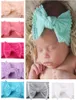 Baby Bow Fairband Toddler Elastyczne mąki Tassel Turban Baby Girl Big Bow Headband Akcesoria HHA11805552207