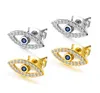 Lucky Blue Evil Eye Cubic Zirconia Protection Stud örhängen för kvinnor flickor silver guld uttalande ton mor039s dag anniversa5582659