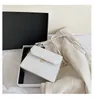 Bag SWDF Stone Patent White Crossbody Bags for Women 2024 Small Handbag Pu Leather Hand Ladies Designer Evening