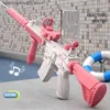 Песчаная игра в воду Fun 2024 Роман M416 Boys and Girls Electric Water Pun Полностью автоматическая стрельба из игрушки пляж Летний подарок Q240413