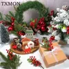 Flores decorativas 5pcs pinheiros artificiais de cedro falso plantas de cedro de natal