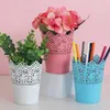 Vasos 2 PCs Tin Flower Bucket Pot Vasão Estimulação Decoração Floral Ornamento Retro Retro Flowerpot Velas e Stands