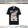 Designer Tshirt Summer Italian Brands New Tees Cartoon Bear Loose Cotton Round Neck for Outdoor Leisure Clothing Mens Womens Tops Shirt Fup9 756