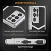 Genuine Real Carbon Fiber Aramid Metal Case for Samsung Galaxy S23 S23+ S24 Ultra Glass Film Camera Lens Protect Full Cover