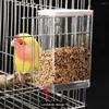 Inne dostawy ptaków podajnik z odkurzającą pokrywką automatyczną przezroczystą antypoślizgową Mount Budgie Conure Conure Dozownik żywności zwierzaka