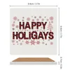 Bord Mattor Happy Holigays Red Checker Text Ceramic Coasters (Square) Te Cups For Set Custom