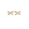 Stud -oorbellen Xuye Fashion Bow CZ Stone Ear Studs 925 Zilveren naald Elegante temperatuur sieraden Koreaans Koreaans