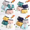 Shorts 4pcs / lot Cotton Boy Boxer Great Elasticity Children's Underwear Shorts confortables PAUTES POUR 212Y