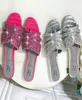 Helt nya Women039S Slipper Sandal Shoes Gina Ladies Flats klackar Sandalskor med Diamond High Quality 5762672
