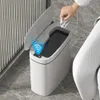 14L SMART SENSOR PRASH CAN CAN GELUKKMAKET WATERPROBEER NADE Automatische Bin WasteBasket voor keukentoilet Slaapkamer 240408