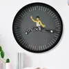 벽 시계 시계 Bruce Lee 개인화 된 침묵의 가정 장식 원형
