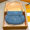 24SS Top Luxe handtas ontwerper denim zonsondergang grote ingot tas dames handtas onderarm tas crossbody tas schoudertas portemonnee 27 cm