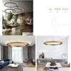 Kroonluchters moderne kristallen led ronde eetkamer woonkamer villa kunst handelende lampen gouden zonophanging PA0729-b drop levering lichten dhxo7