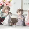 Figurine decorative in stile Europa Fairy Creative Resin Cantare Danza Angelo Decorazione Articoli per matrimoni Ornamenti per bambole artigianali
