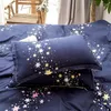 Sängkläder sätter stjärna blomma mönster säng täckning set tecknad täcke vuxna barn pojkar lakan och örngott i tröstare