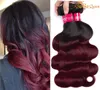 GagaQueen Brasilian ombre 1b 99j Cabelo de onda corporal 3 Bundles Extensões de cabelo Borgonha 1b 99J Teave de cabelo humano8756325