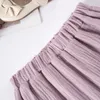 Summer Girls Muslin Cotton Blazer Pants 2PCS Clothes Set Camisole Wide Leg Solid Color Casual Beach Soft Furnishings 240408