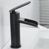 Banyo lavabo muslukları siyah saf bakır yıkama havzası tezgahın altında tek saplı soğuk su musluk karıştırma