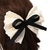 Clipes de cabelo Bowknot Clip Lace Ribbon Hairwarwarwarwarwarwarwarwarde de balé doce xxfd