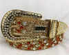 2022 Women Rhinestone Belt Simon Silver Shiny Diamond Crystal Ladies Waist Belt for Jeans310O9704580