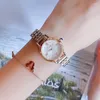 Armbanduhr exquisit minimalistische Frauen beobachten Luxus -Mode -Flecken Stahlgürtel Damen wasserdichte Quarz Armbanduhr Roségold Frauenuhr