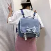 Sacs d'école de grande capacité Sac à bandoulière sac à dos bowknot girl mignon schoolbag schoolbag japonais messager